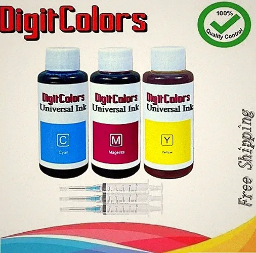100ml Bottle CMY Refill Ink Kit for HP Epson Lexmark Dell Canon Brother Printers