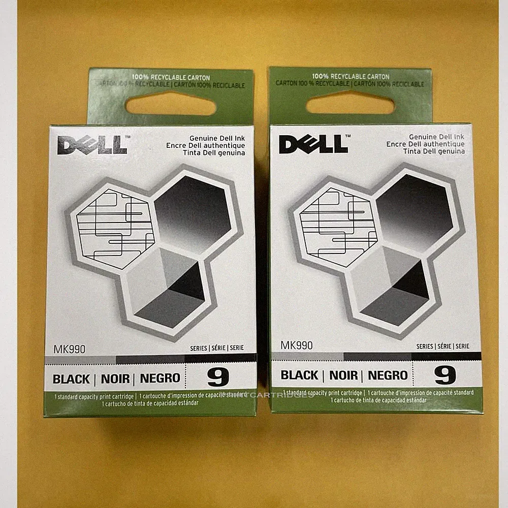 2-pack Genuine Dell 9 Black MK990 Ink Cartridges For 926 V305 V305w Printers