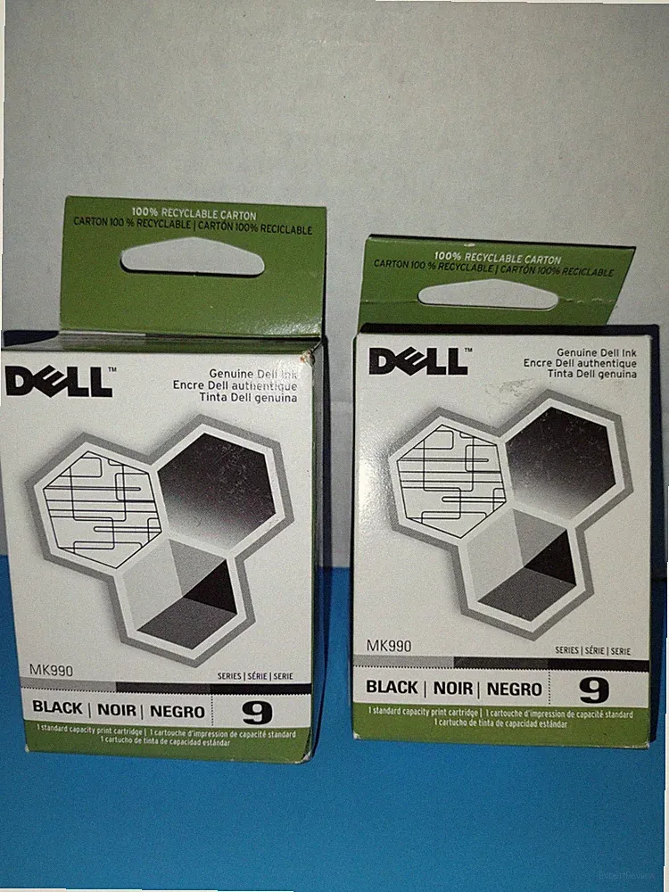 2-pack Genuine Dell 9 Black MK990 Ink Cartridges For 926 V305 V305w Printers (Q)
