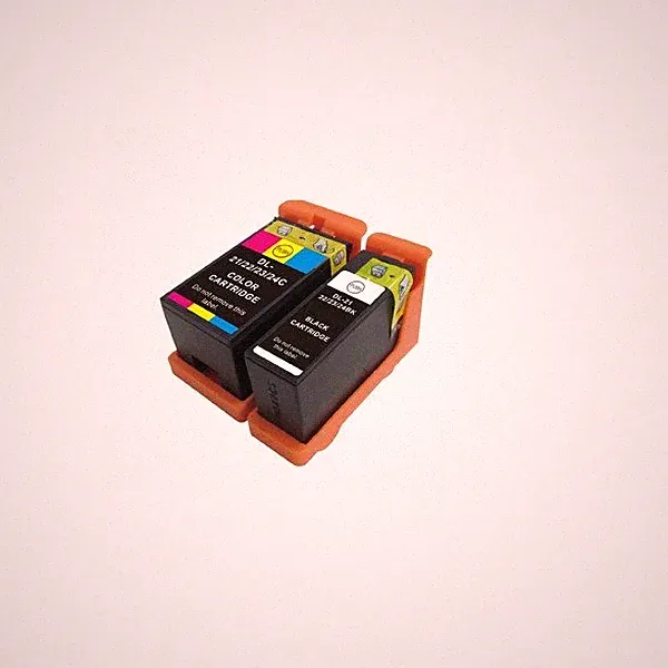 2PK Series 21 22 23 24 Black & Color Ink Cartridges for Dell V313w V715w Printer