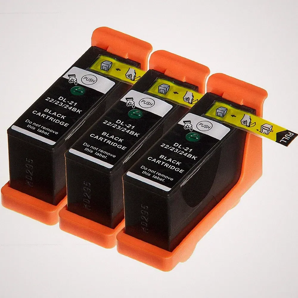 3pk Series 21/22/23 Ink Cartridges Black for Dell V515w V313w V313 Printer