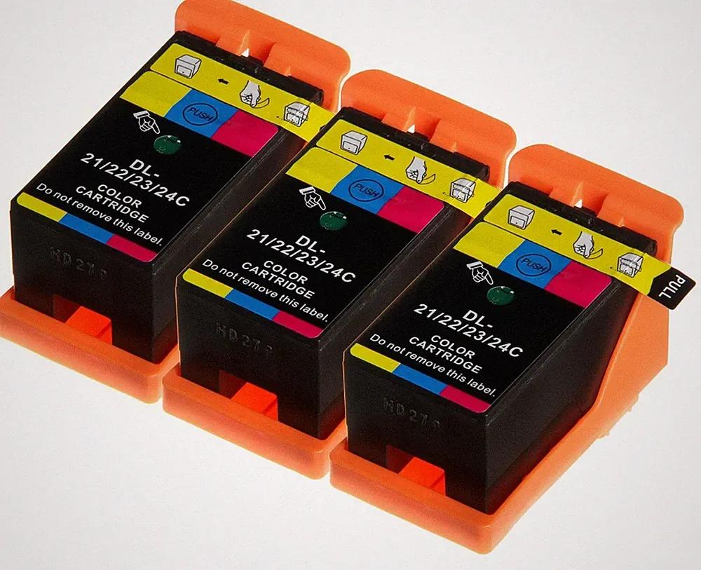 3pk Series 21/22/23 Ink Cartridges Color for Dell V515w V313w V313 Printer