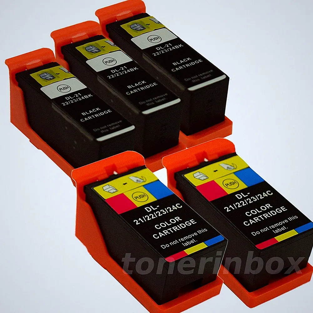 5 Pack New Ink Cartridges for Dell Series 21 22 23 24 V715w V515w P513w P713w