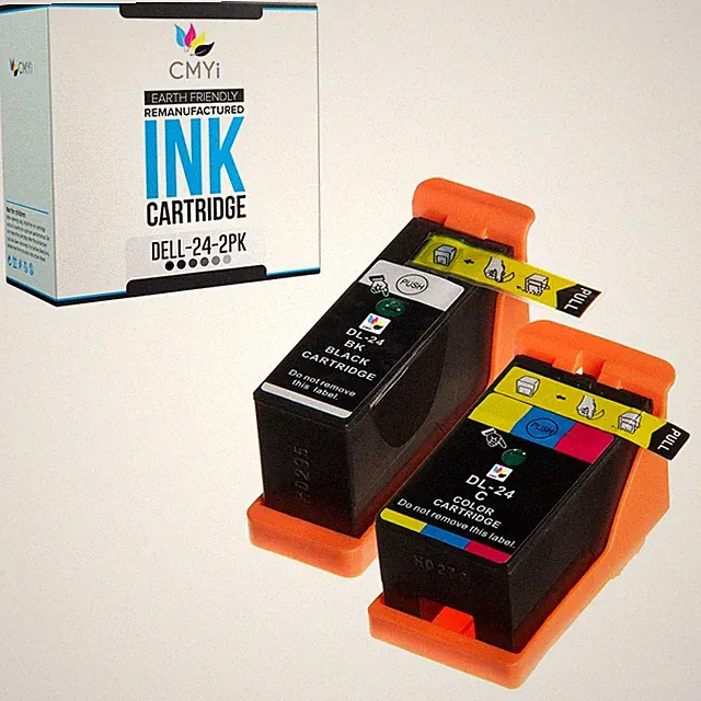 Compatible Black Color Ink Cartridges Lot fits Dell Series 24 Photo All-in-One