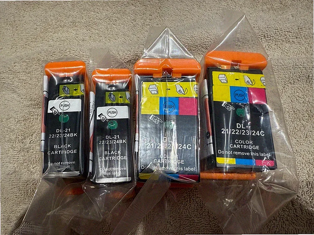 Dell DL 21/22/23/24 Two Black And Two Color Ink Cartridges