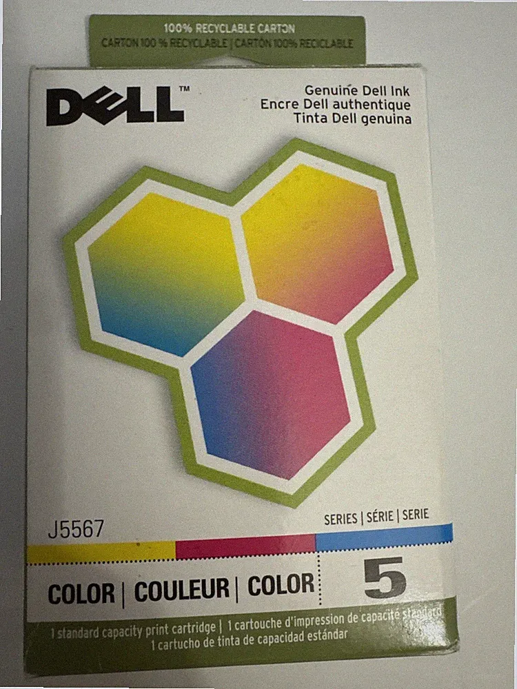 Dell Ink Cartridge Genuine Series Tri-Color J5567 New Sealed