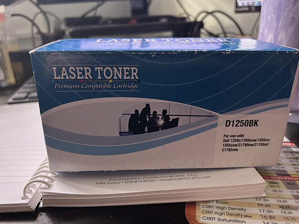 Dell Ink Toner 1250/1350/1355/C1760/C1765. Non Branded Box. Date Of 09/2017