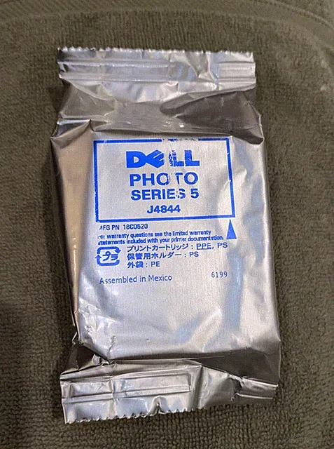 DELL PHOTO SERIES 5 Printer Cartridge ~ J4844 ~ Sealed Foil Pouch