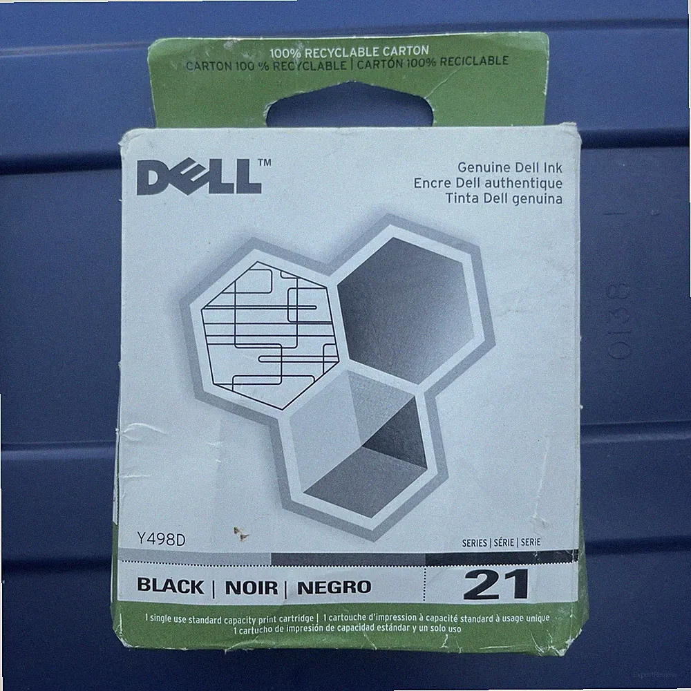 Dell Printer Ink Cartridge Black 21 Series New Sealed Box Y498D