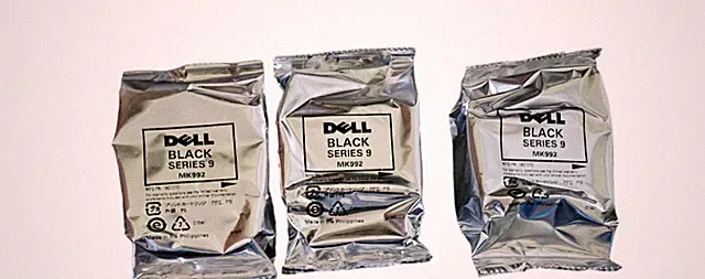 Dell Series 9 Color Black Ink (3) ink Cartridges
