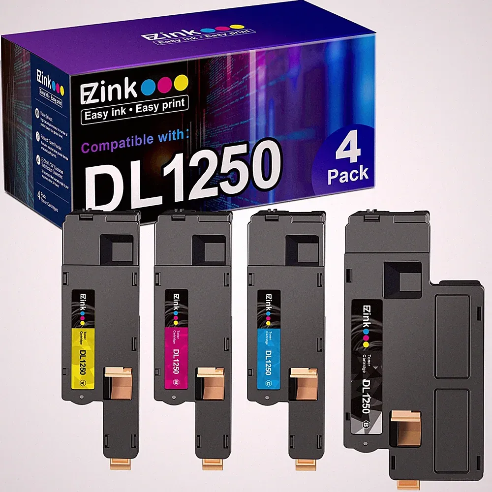 E Z Ink Compatible Toner Cartridges 4 Pack For Dell 1250 C1760nw Laser Printer