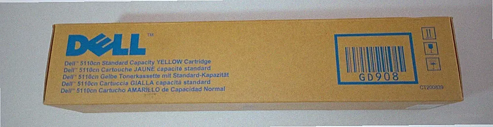 Genuine Dell 5110cn Yellow Standard Capacity Toner Cartridge Printer Ink