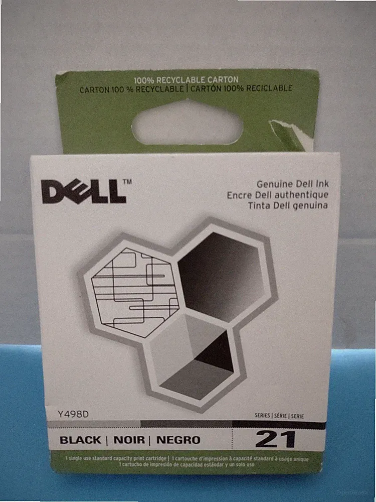 Genuine Dell Printer Ink Cartridge Black 21 Series Sealed Box Y498D (Q)