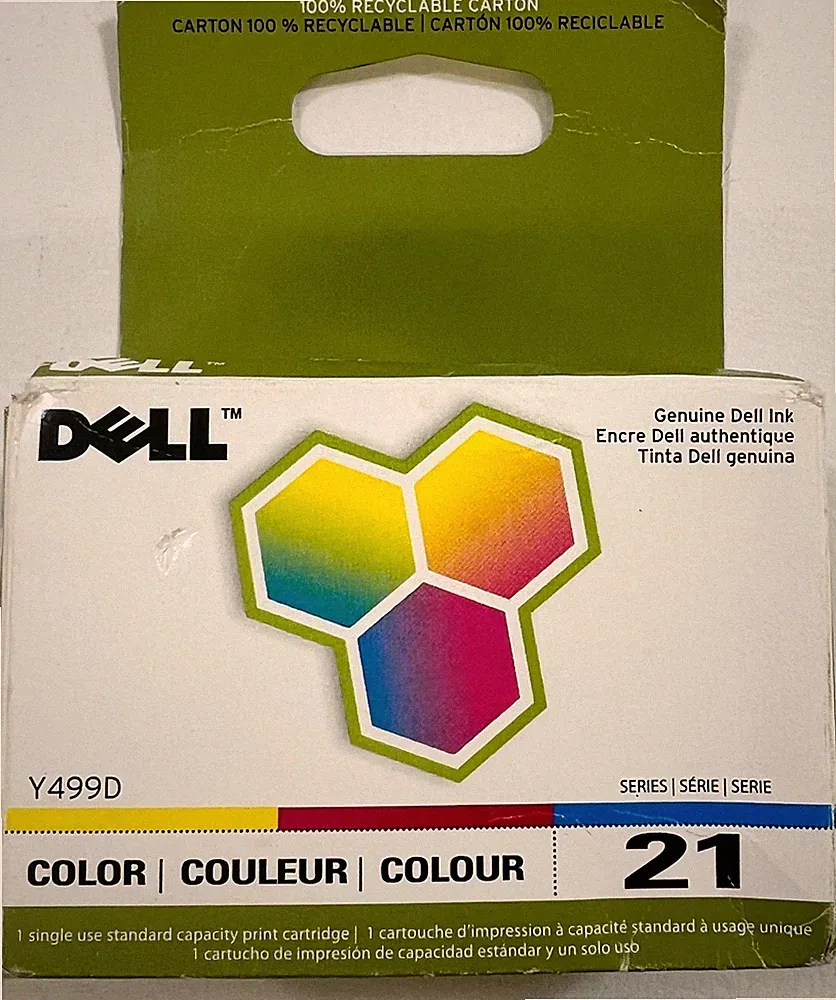 Genuine Dell Y499D Series 21 Color Ink - New Factory Sealed