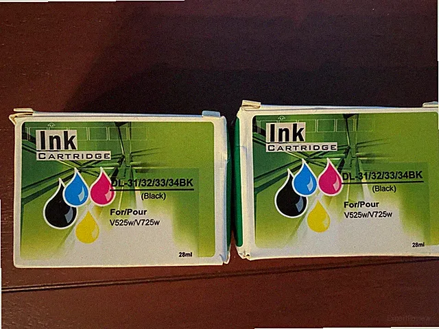 Lot of 2 Black Expired Ink Cartridges for Dell Printers DL 31/32/33/34BK