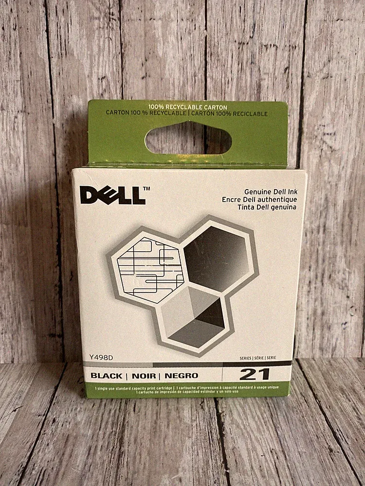 New Genuine Dell Printer Ink Cartridge Black - 21 Series Sealed Box (Y498D)