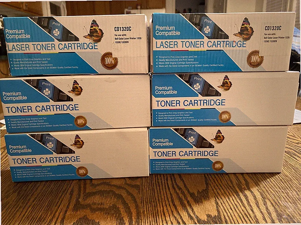 Printer Ink, toner, 6 cartridges, For Dell 1320C CD1320