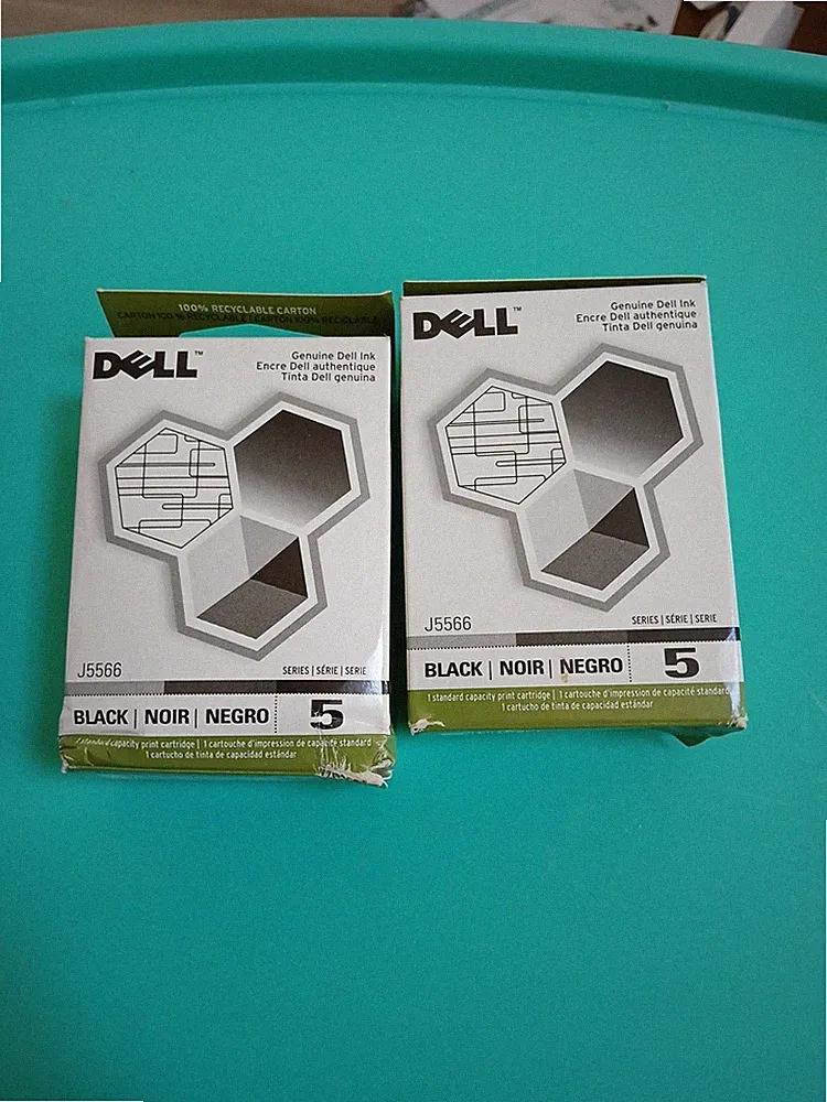 Two Dell Series 5 Black J5566 Ink Cartridge Printer NEW/ Sealed